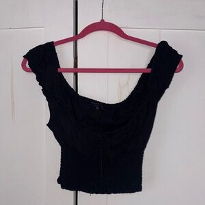 Kendall & Kylie Black Crop Top